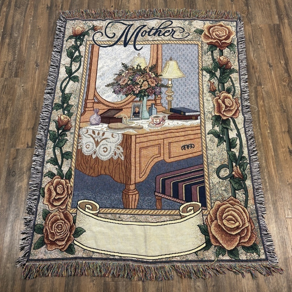 Rose Mother Tapestry Throw Blanket OS
